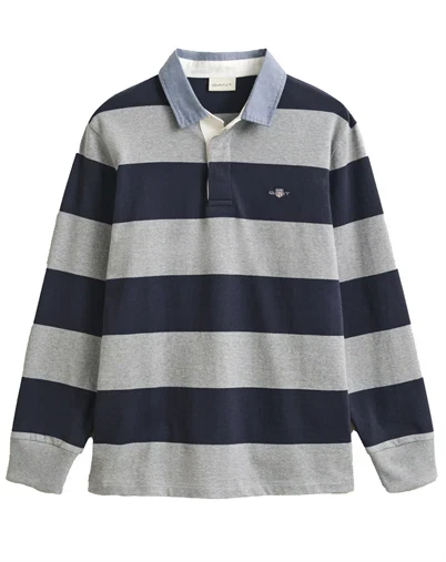 Gant - Classic Heavy Rugger Polo - Grey Melange